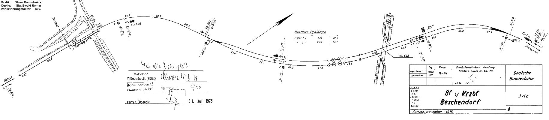 Gleisplan Beschendorf