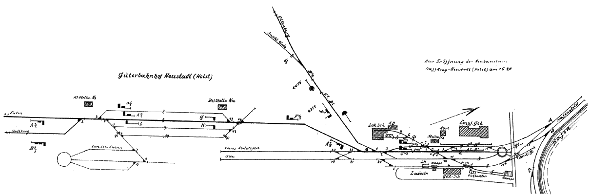 Gleisplan Neustadt (Holst) 1928